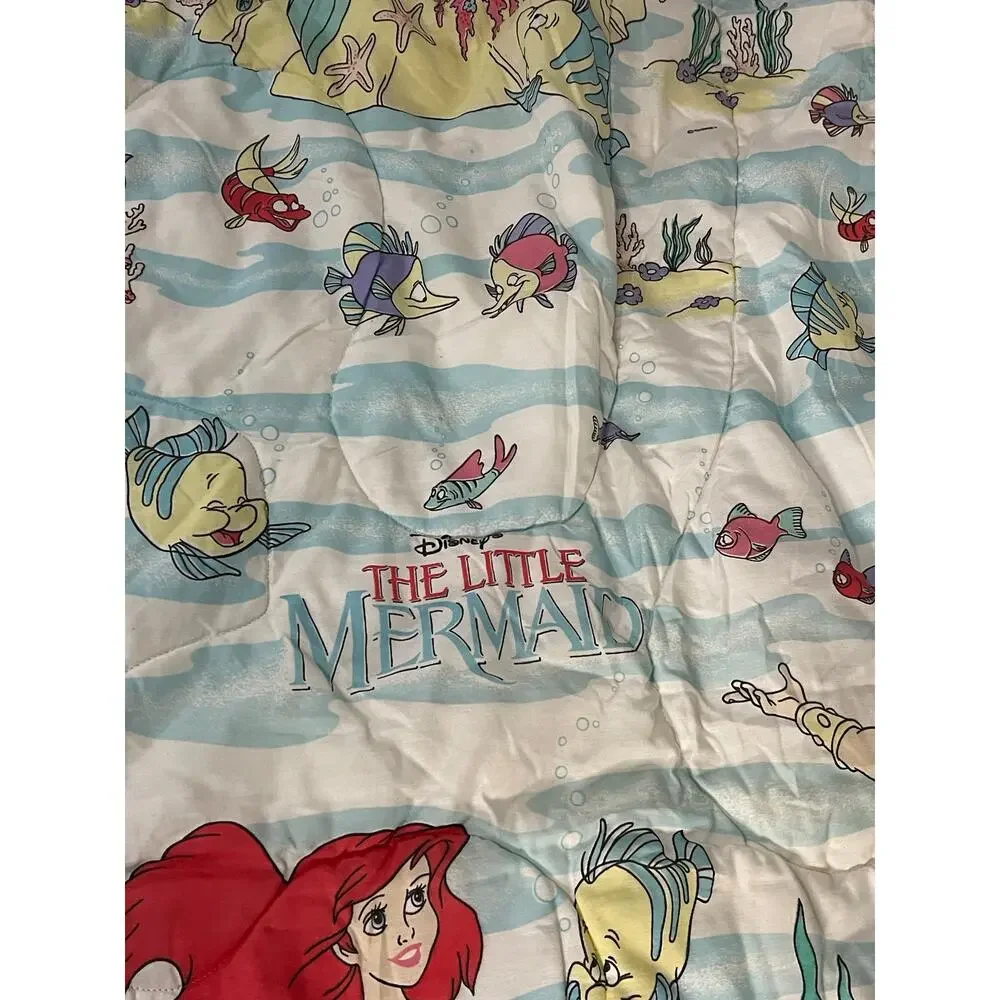 Vintage Disney Little Mermaid Comforter Ariel Twin 90x64 Bedding - Picture 4 of 7